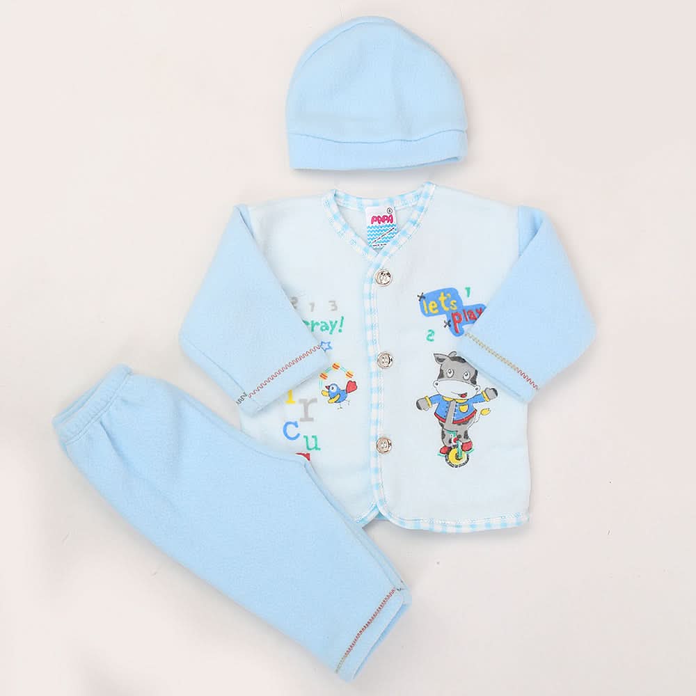 Newborn Boy Full Sleeves Polar Suit 3894 - Blue, Kids, NB Boys Sets And Suits, Chase Value, Chase Value