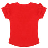 Girls Half Sleeves Printed T-Shirt - Red, Girls T-Shirts, Chase Value, Chase Value
