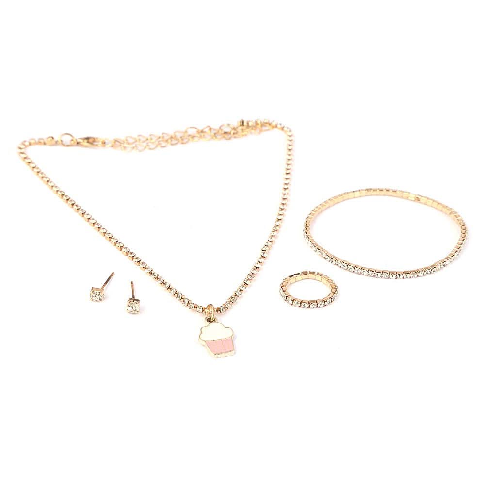 Girls Jewellery Set - Golden, Kids, Jewellery Sets, Chase Value, Chase Value