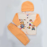 Newborn Boy Full Sleeves Polar Suit 10151 - Orange, Kids, NB Boys Sets And Suits, Chase Value, Chase Value