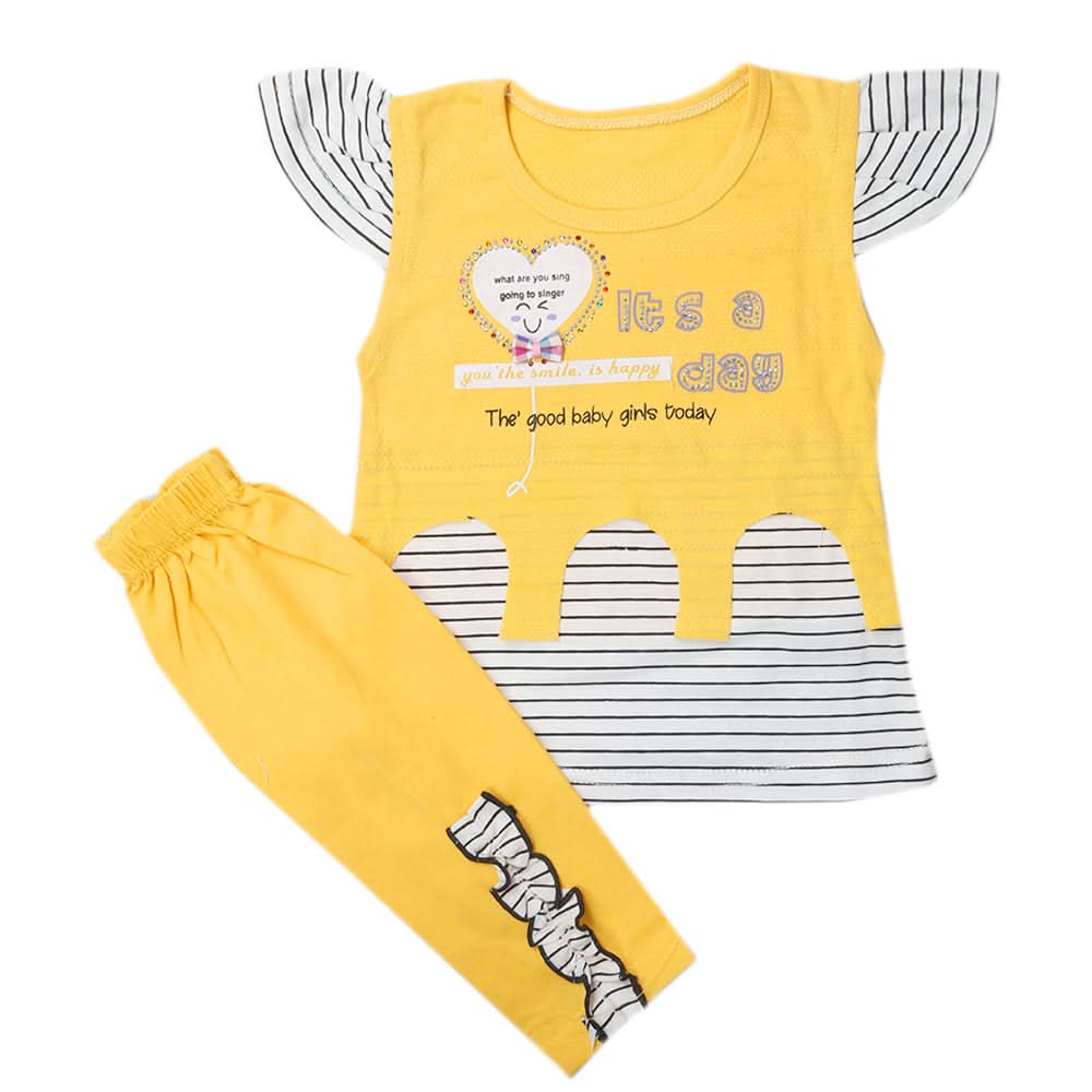 Girls Pajama Suits - Yellow, Kids, Girls Sets And Suits, Chase Value, Chase Value