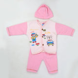 Newborn Boy Full Sleeves Polar Suit 10352 - Pink, Kids, NB Boys Sets And Suits, Chase Value, Chase Value