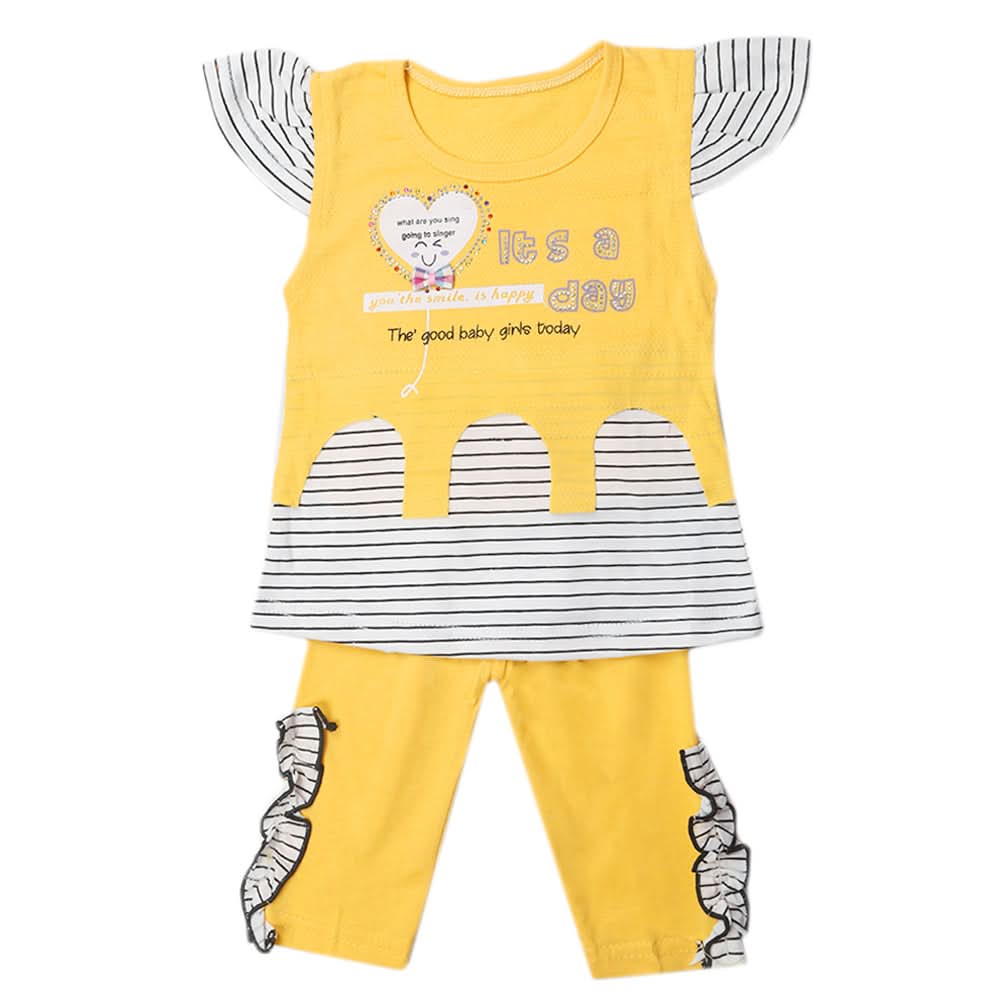 Girls Pajama Suits - Yellow, Kids, Girls Sets And Suits, Chase Value, Chase Value