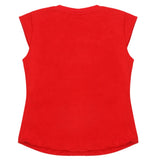 Girls Half Sleeves Printed T-Shirt - Red, Girls T-Shirts, Chase Value, Chase Value