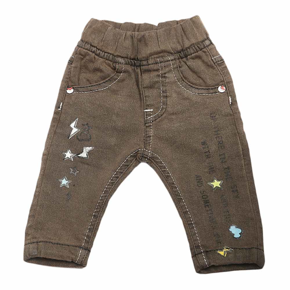Newborn Boys Denim Pants - Brown, Kids, NB Boys Shorts And Pants, Chase Value, Chase Value