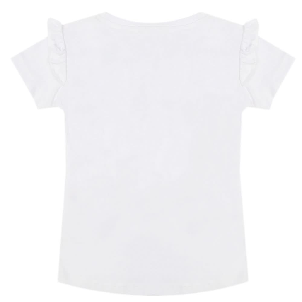 Girls Half Sleeves Printed T-Shirt - White, Girls T-Shirts, Chase Value, Chase Value