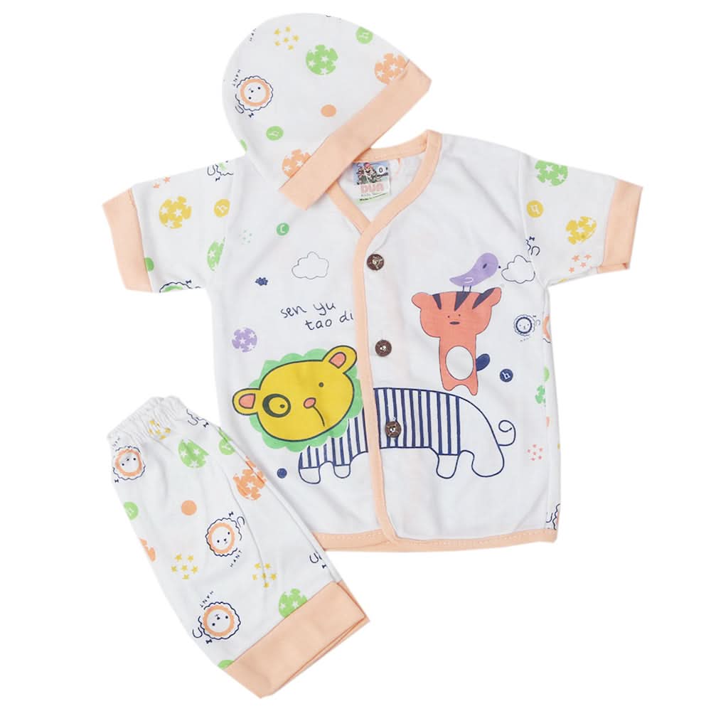 Newborn Boys Half Sleeves Suit - Peach, Kids, Newborn Boys Sets And Suits, Chase Value, Chase Value