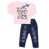 Newborn Girls Full Sleeves 2 Piece Suit - Pink, Kids, NB Girls Sets And Suits, Chase Value, Chase Value