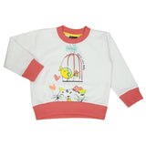 Girls Full Sleeves T-Shirt - White, Girls T-Shirts, Chase Value, Chase Value