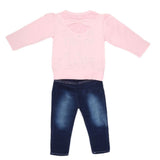 Newborn Girls Full Sleeves 2 Piece Suit - Pink, Kids, NB Girls Sets And Suits, Chase Value, Chase Value