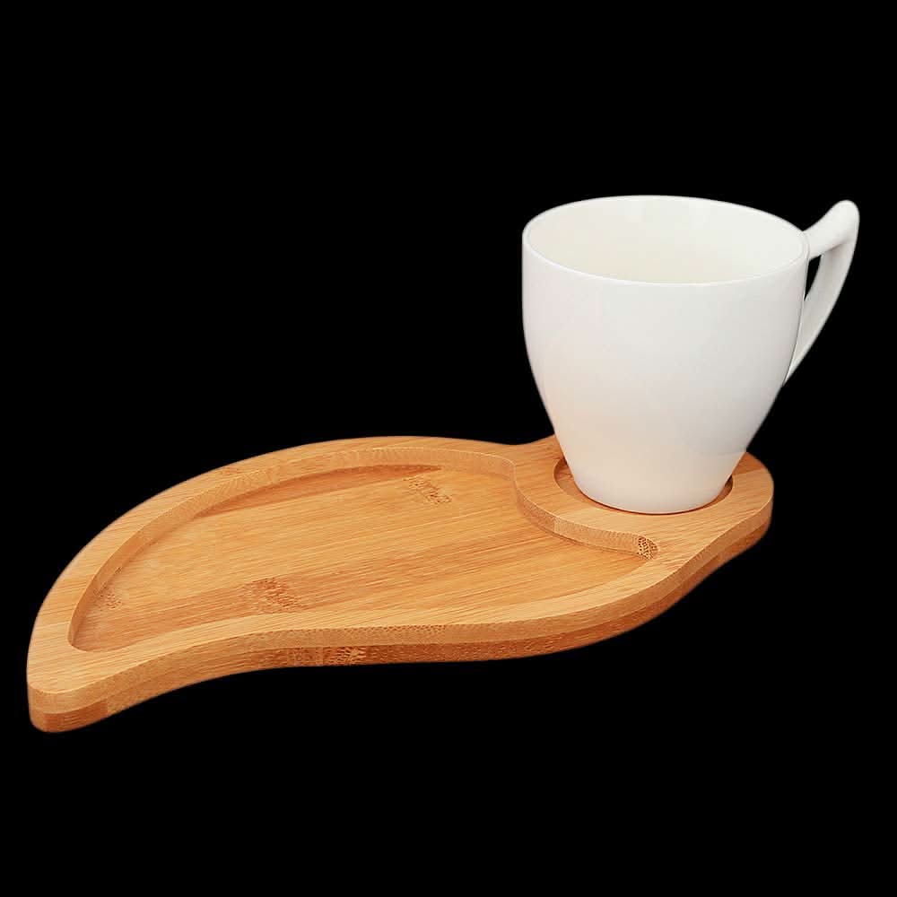 Mug With Bamboo Plate - White, Home & Lifestyle, Serving And Dining, Chase Value, Chase Value