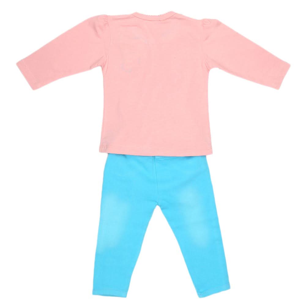 Newborn Girls Full Sleeves 2 Piece Suit - Pink, Kids, NB Girls Sets And Suits, Chase Value, Chase Value
