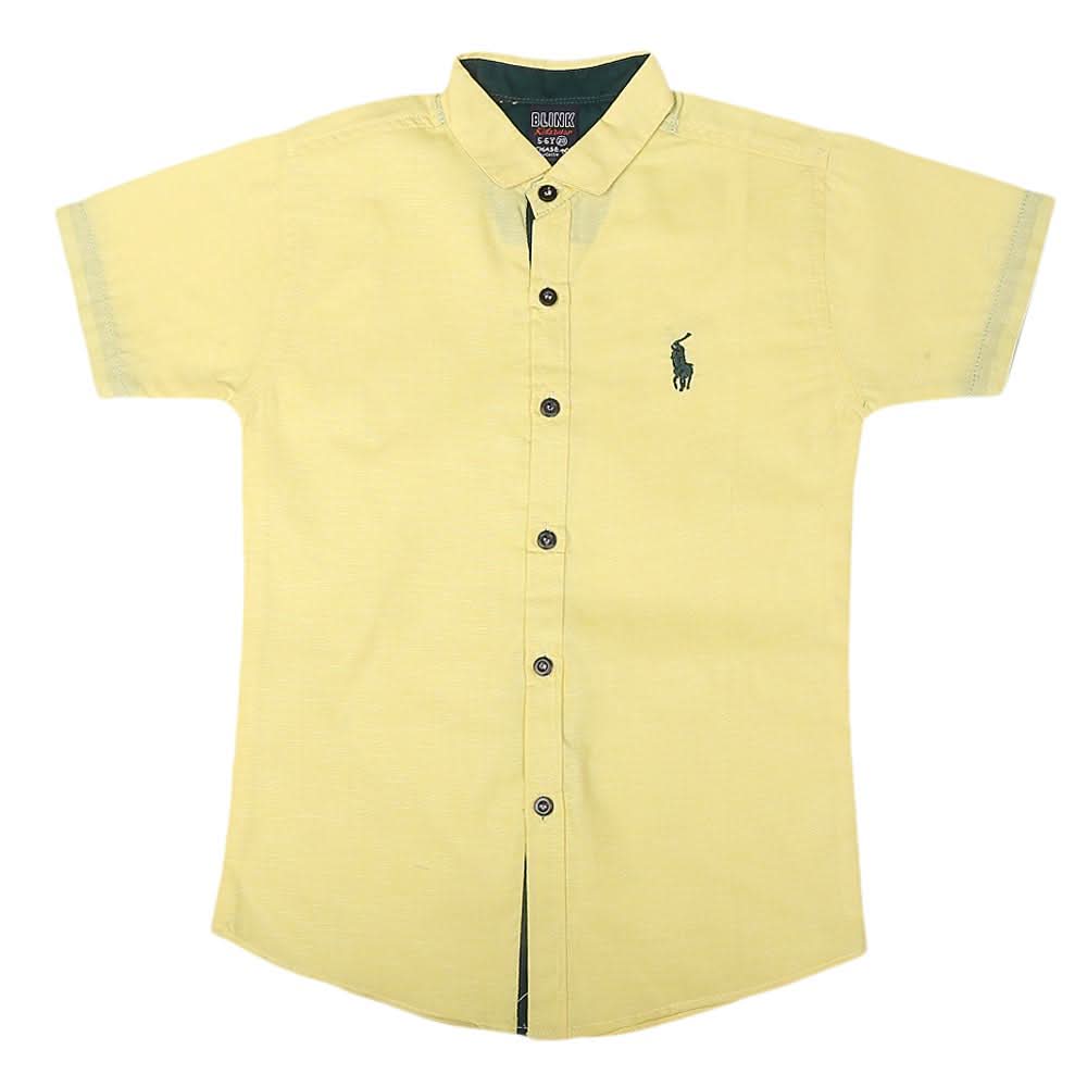 Boys Half Sleeves Printed Shirt - Yellow, Kids, Boys Shirts, Chase Value, Chase Value