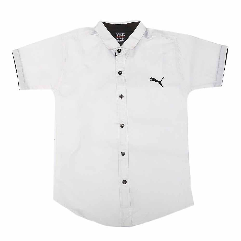 Boys Half Sleeves Printed Shirt - White, Kids, Boys Shirts, Chase Value, Chase Value