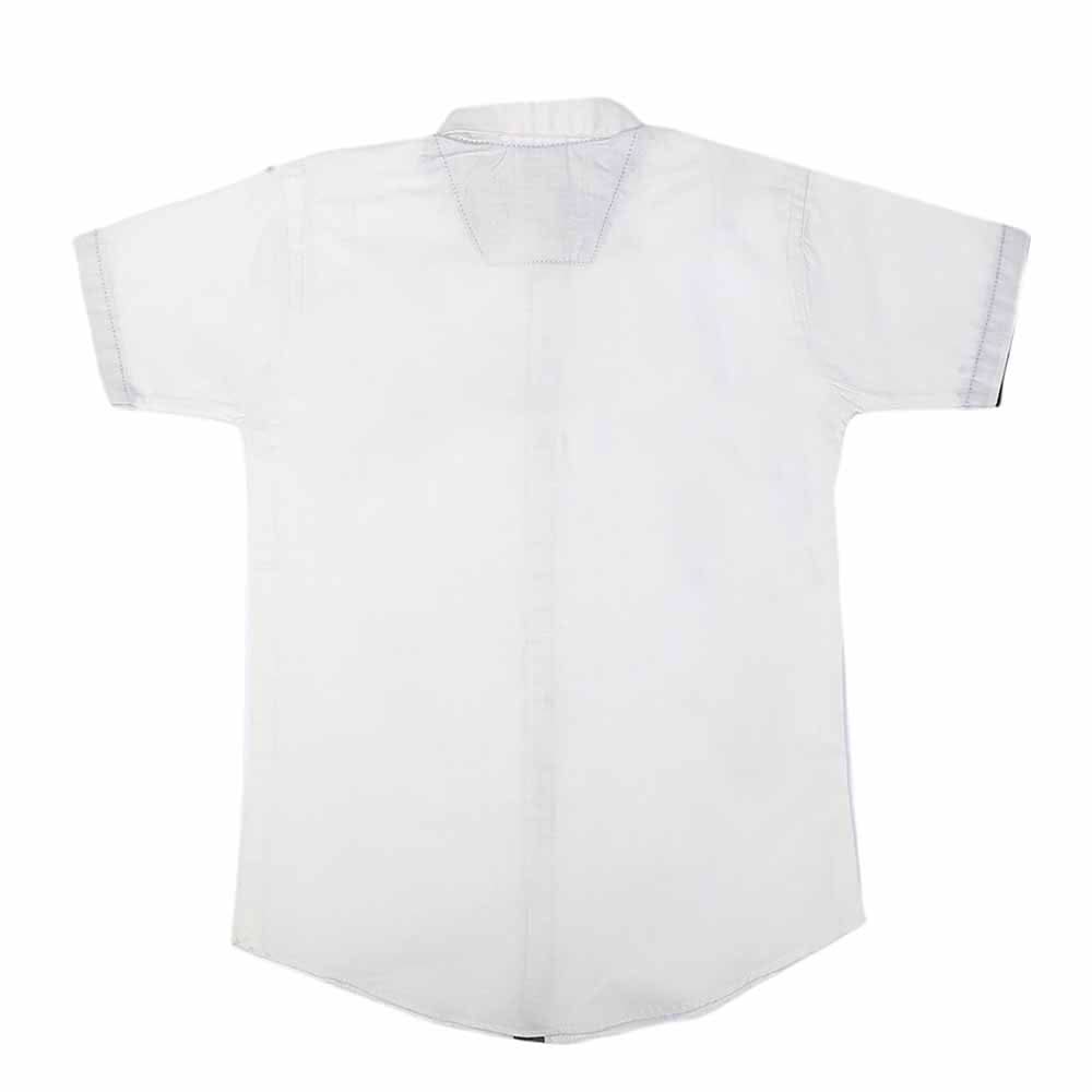Boys Half Sleeves Printed Shirt - White, Kids, Boys Shirts, Chase Value, Chase Value