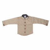 Newborn Full Sleeves Casual Shirt - Beige, Kids, NB Boys Shirts And T-Shirts, Chase Value, Chase Value