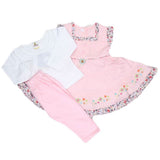 Newborn Girls Full Sleeves 3 Piece Suit - Pink, Kids, NB Girls Sets And Suits, Chase Value, Chase Value