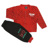 Boys Full Sleeves 3Pcs Suit - Red, Boys Sets & Suits, Chase Value, Chase Value