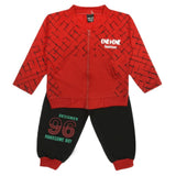 Boys Full Sleeves 3Pcs Suit - Red, Boys Sets & Suits, Chase Value, Chase Value