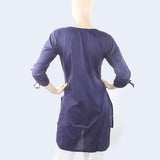 Women's Cotton Plain Kurti - Navy Blue, Women, Ready Kurtis, Chase Value, Chase Value