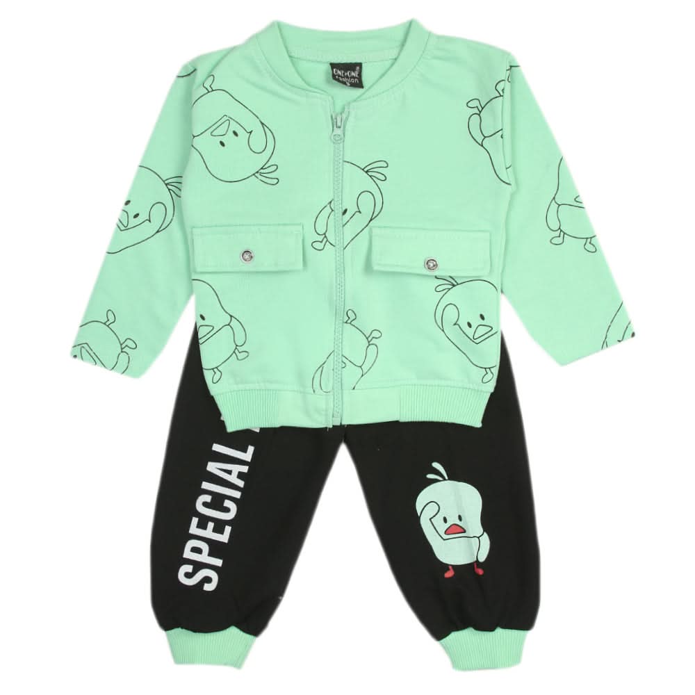 Boys Full Sleeves 3Pcs Suit - Cyan, Boys Sets & Suits, Chase Value, Chase Value