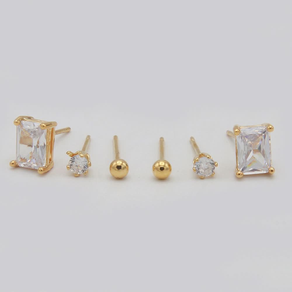 Women's Triple Ear Tops - Golden, Women, Earrings & Tops, Chase Value, Chase Value