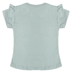 Girls Half Sleeves Printed T-Shirt - Sea Green, Girls T-Shirts, Chase Value, Chase Value