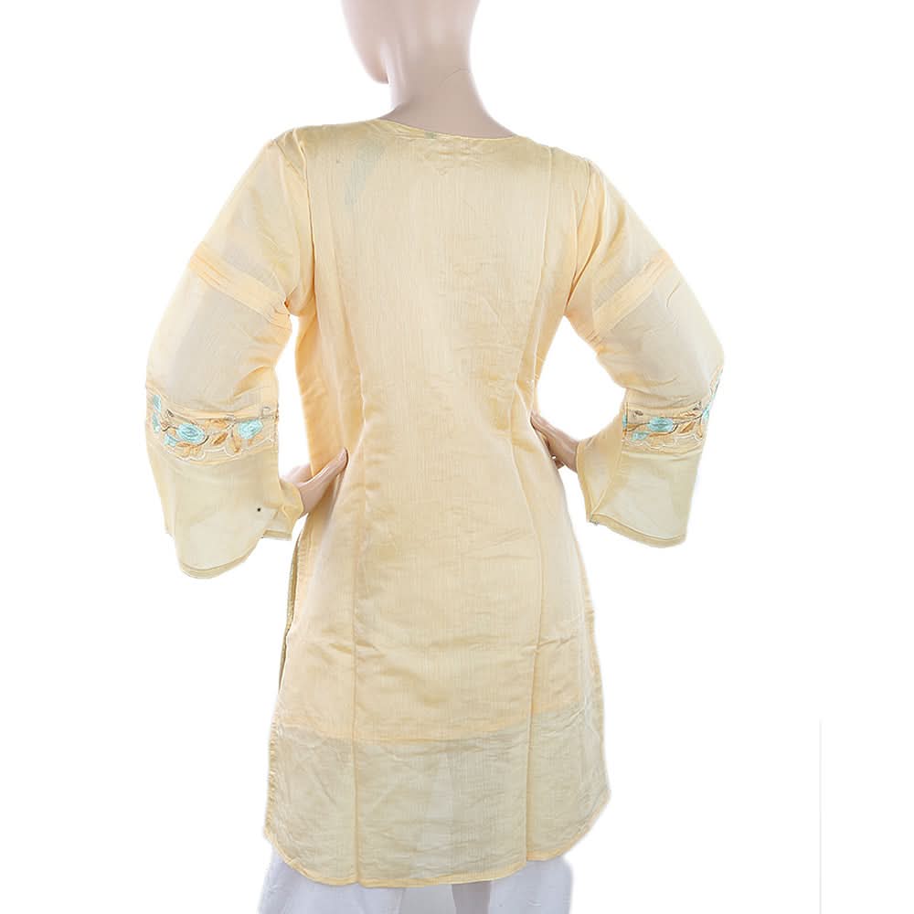 Women's Fancy Embroidered Kurti - Yellow, Women, Ready Kurtis, Chase Value, Chase Value