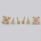 Women's Triple Ear Tops - Golden, Women, Earrings & Tops, Chase Value, Chase Value