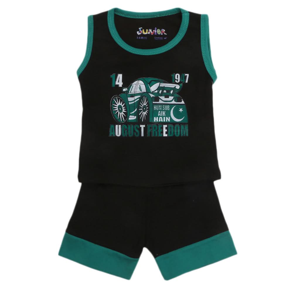 Newborn Sando Suit For 14th August - Black, Kids, NB Boys Sets And Suits, Chase Value, Chase Value