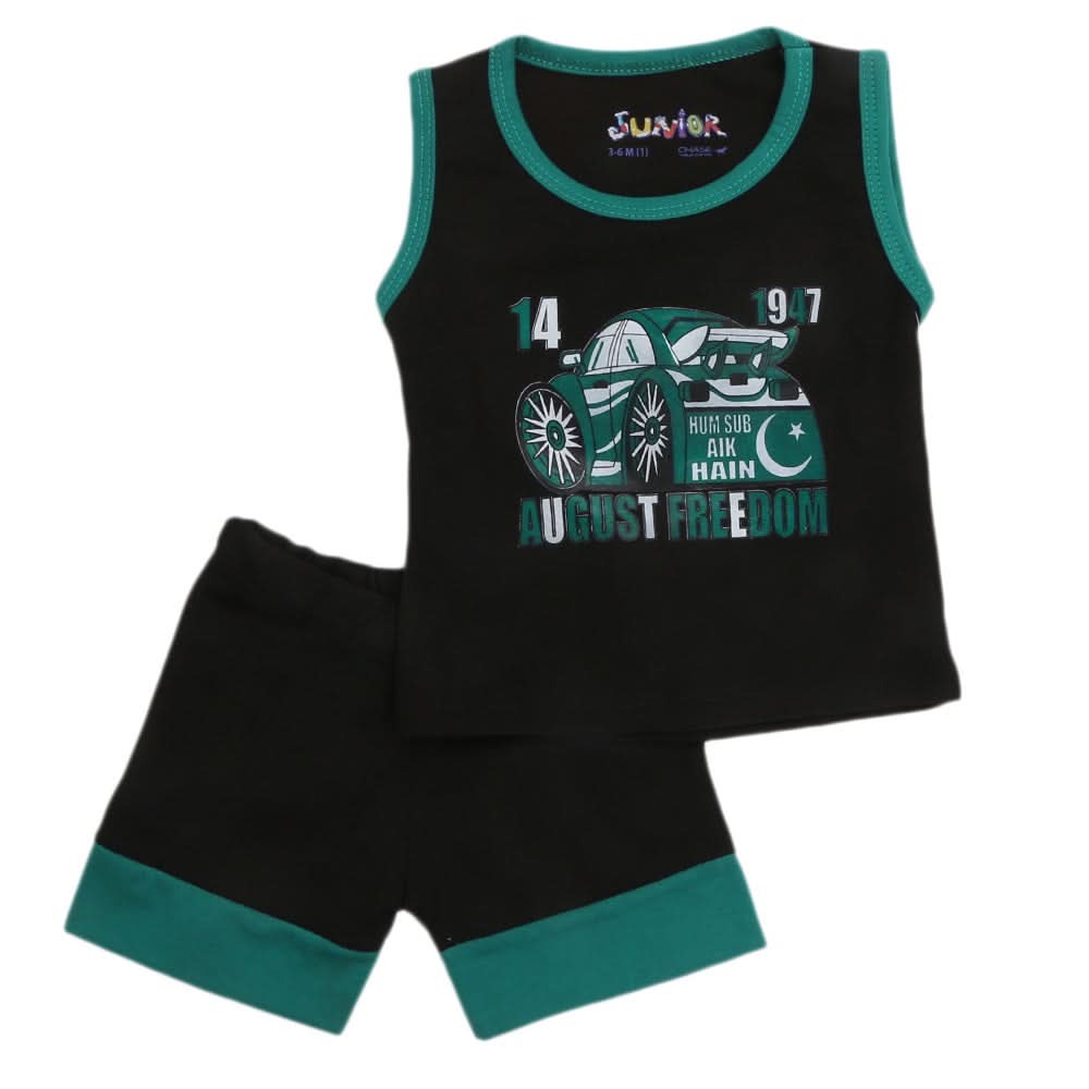 Newborn Sando Suit For 14th August - Black, Kids, NB Boys Sets And Suits, Chase Value, Chase Value