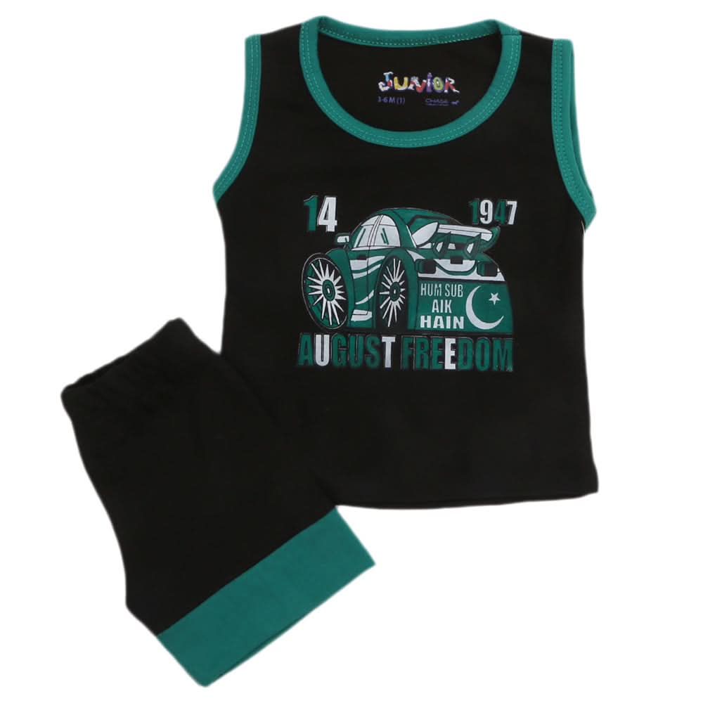 Newborn Sando Suit For 14th August - Black, Kids, NB Boys Sets And Suits, Chase Value, Chase Value