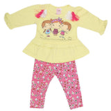 Newborn Girls Full Sleeves 2 Piece Suit - Yellow, Kids, NB Girls Sets And Suits, Chase Value, Chase Value