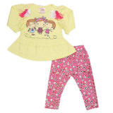 Newborn Girls Full Sleeves 2 Piece Suit - Yellow, Kids, NB Girls Sets And Suits, Chase Value, Chase Value