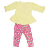 Newborn Girls Full Sleeves 2 Piece Suit - Yellow, Kids, NB Girls Sets And Suits, Chase Value, Chase Value