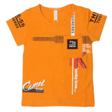 Boys Round Neck Half Sleeves T-Shirt - Mustard, Kids, Boys T-Shirts, Chase Value, Chase Value