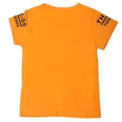 Boys Round Neck Half Sleeves T-Shirt - Mustard, Kids, Boys T-Shirts, Chase Value, Chase Value