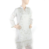 Women's Fancy Embroidered Kurti - Light Grey, Women, Ready Kurtis, Chase Value, Chase Value