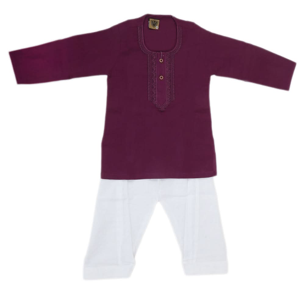 Newborn Boys Shalwar Suit - Purple, Kids, NB Boys Shalwar Suits, Chase Value, Chase Value