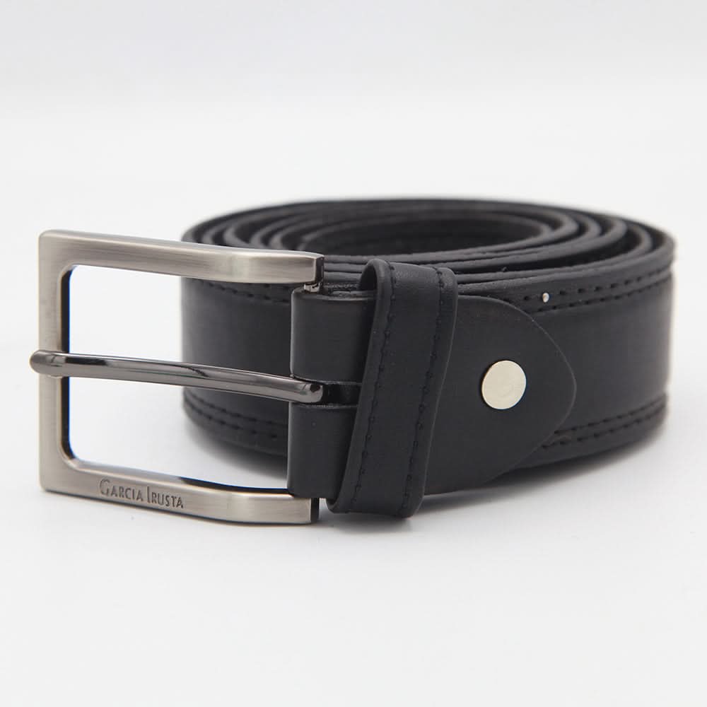 Men's Leather D-Stitch Belt - Black, Men, Belt, Chase Value, Chase Value