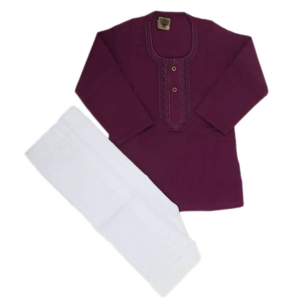 Newborn Boys Shalwar Suit - Purple, Kids, NB Boys Shalwar Suits, Chase Value, Chase Value