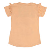 Girls Half Sleeves Printed T-Shirt - Peach, Girls T-Shirts, Chase Value, Chase Value