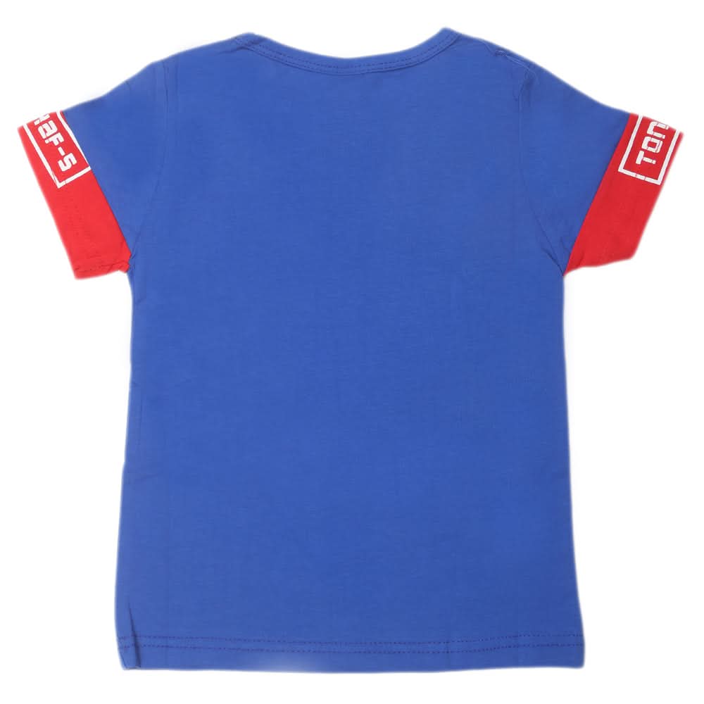 Boys Round Neck Half Sleeves T-Shirt - Royal Blue, Kids, Boys T-Shirts, Chase Value, Chase Value