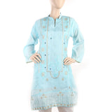 Women's Fancy Embroidered Kurti - Blue, Women, Ready Kurtis, Chase Value, Chase Value