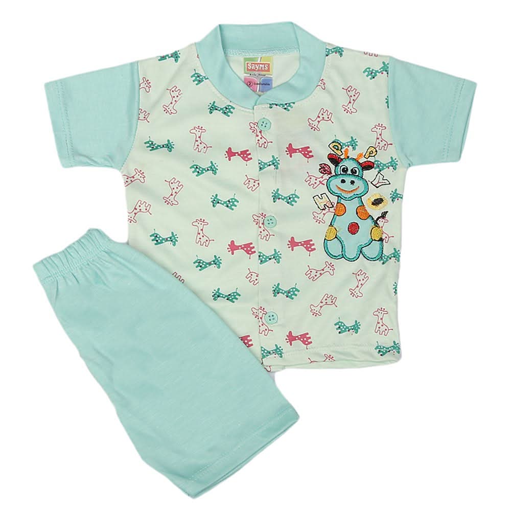 Newborn Boys Suits 2 Pcs - Cyan, Kids, NB Boys Sets And Suits, Chase Value, Chase Value