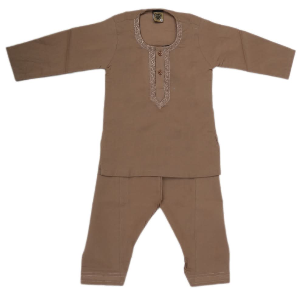 Newborn Boys Shalwar Suit - Brown, Kids, NB Boys Shalwar Suits, Chase Value, Chase Value