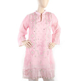 Women's Fancy Embroidered Kurti - Pink, Women, Ready Kurtis, Chase Value, Chase Value