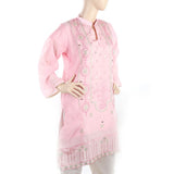 Women's Fancy Embroidered Kurti - Pink, Women, Ready Kurtis, Chase Value, Chase Value