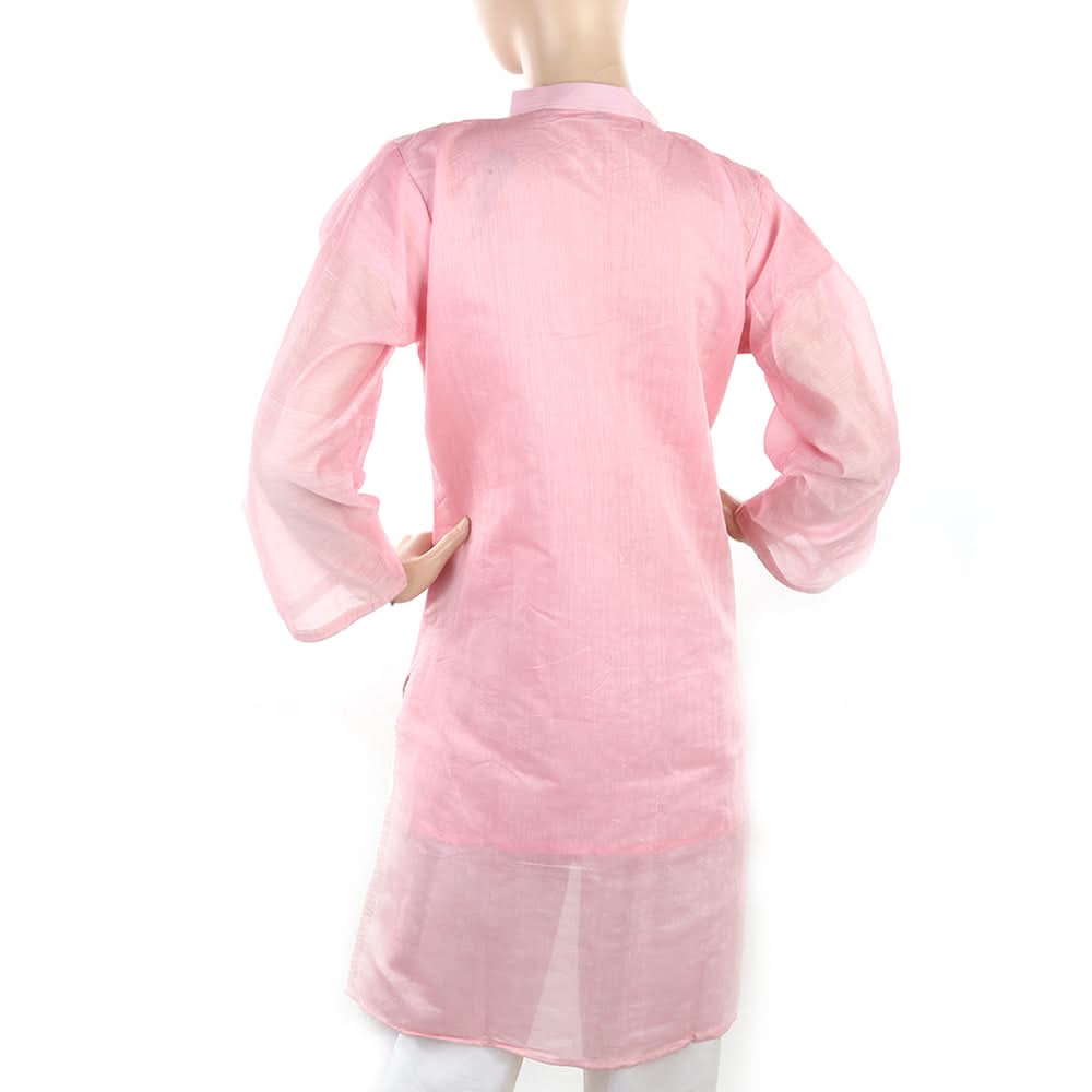 Women's Fancy Embroidered Kurti - Pink, Women, Ready Kurtis, Chase Value, Chase Value
