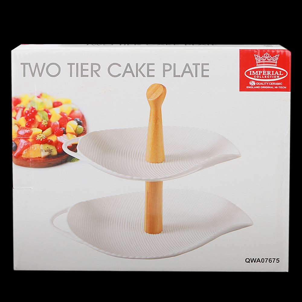 Two Tier Cake Plate - White, Home & Lifestyle, Serving And Dining, Chase Value, Chase Value
